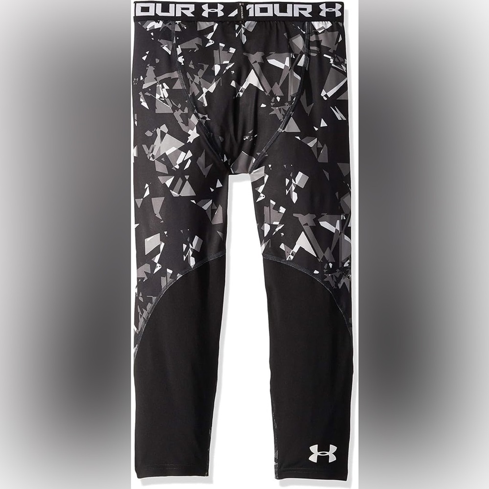 Under Armour Youth Boys HeatGear 3/4 Printed Leggings Size L